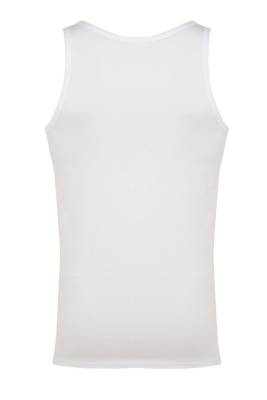 10 Adet %100 Pamuklu Beyaz Erkek Atlet - 3