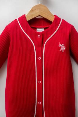 U.S. Polo Assn. - %100 Pamuk / %100 Cotton Çıtçıtlı Kız Bebek Tulum (1)