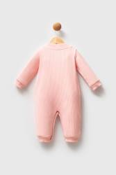 %100 Pamuk / %100 Cotton Çıtçıtlı Kız Bebek Tulum - Thumbnail