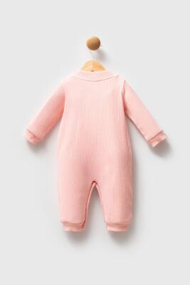 %100 Pamuk / %100 Cotton Çıtçıtlı Kız Bebek Tulum - 6