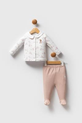 U.S. Polo Assn. - %100 Pamuk / %100 Cotton Kız Bebek Alt Üst Takım