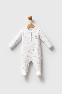 U.S. Polo Assn. - %100 Pamuk / %100 Cotton Kız Bebek Patikli Tulum