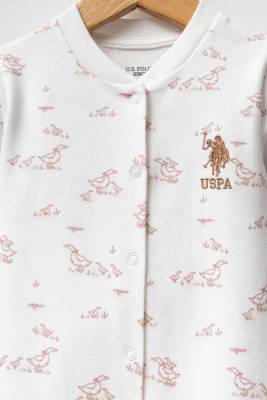 U.S. Polo Assn. - %100 Pamuk / %100 Cotton Kız Bebek Patikli Tulum (1)