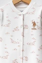 %100 Pamuk / %100 Cotton Kız Bebek Patikli Tulum - Thumbnail