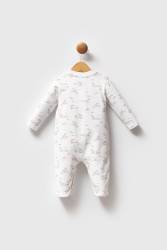 %100 Pamuk / %100 Cotton Kız Bebek Patikli Tulum - Thumbnail