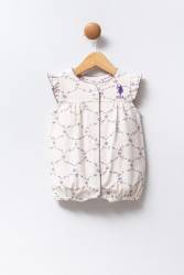 %100 Pamuk / %100 Cotton Kız Bebek Tulum - Thumbnail