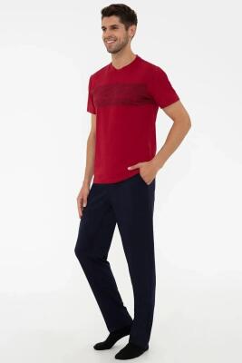 %100 Pamuk Erkek Pijama Takım - 5
