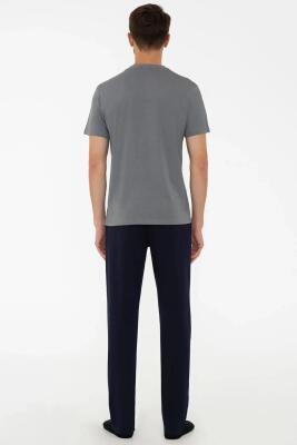 %100 Pamuk Erkek Pijama Takım - 9