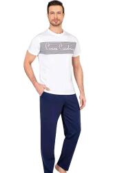 %100 Pamuk Erkek Pijama Takım - 1