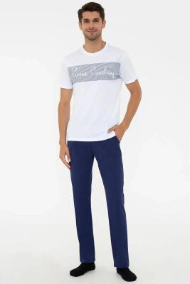 %100 Pamuk Erkek Pijama Takım - 2