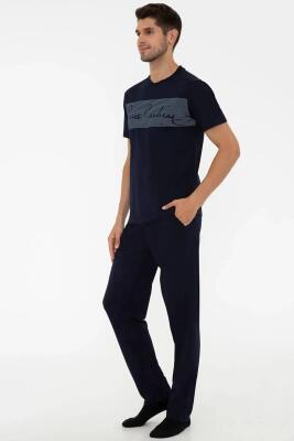 %100 Pamuk Erkek Pijama Takım - 12