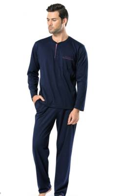 Pierre Cardin - %100 Pamuk Erkek Uzun Kol Çeyizlik Kutulu Pijama Takım (1)