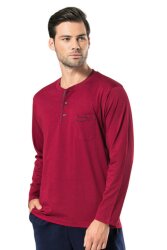 %100 Pamuk Erkek Uzun Kol Çeyizlik Kutulu Pijama Takım - 18