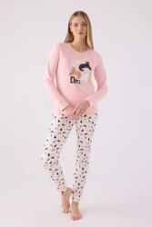 %100 Pamuk Kedi Resimli Anne Kız Pijama Takım, (ayrı ayrı fiyatlandırılır) - 4