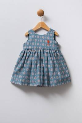 U.S. Polo Assn. - %100 Pamuk Kız Bebek Poplin Elbise