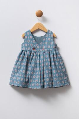 %100 Pamuk Kız Bebek Poplin Elbise - 3