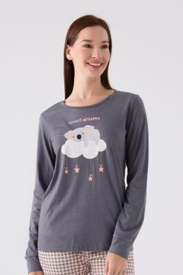 %100 Pamuk Koala Resimli Anne Kız Pijama Takım, (ayrı ayrı fiyatlandırılır) - 4