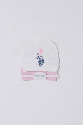 %100 Pamuk Pembe Beyaz 2'li Bebek Beresi - 2