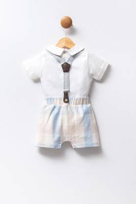 U.S. Polo Assn. - %100 Pamuk Poplin Kumaş Erkek Bebek Alt Üst Takım (1)