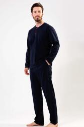 %100 Pamuk Yuvarlak Yaka Düğmeli Çeyizlik Mevsimlik Erkek Pijama Takım (1)