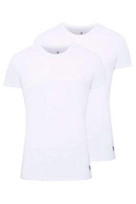 %100 Pamuklu 2'li Amerikan Yaka Kısa Kol T-shirt - 1