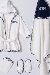 %100 Pamuklu 4'lü Erkek Bebek Bornoz Seti (1)