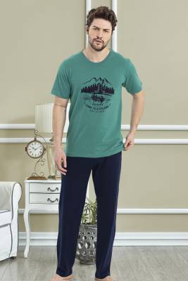 Erse - %100 Pamuklu Baskılı T-shirt ve Alt Pijama Takım (1)