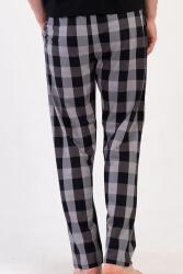 %100 Pamuklu Ekoseli Erkek Vienetta Büyük Beden Tek Alt Pijama - 3