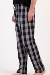 %100 Pamuklu Ekoseli Erkek Vienetta Büyük Beden Tek Alt Pijama - 4