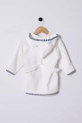 %100 Pamuklu Erkek Bebek Bornozu - 2