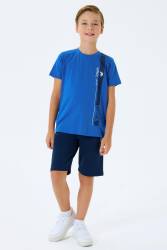 %100 Pamuklu Erkek Çocuk Bermuda ve T-shirt Alt Üst Takım - Thumbnail
