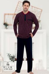 %100 Pamuklu Erkek Pijama Takım, Uzunkol 2 İplik dokuma - 1