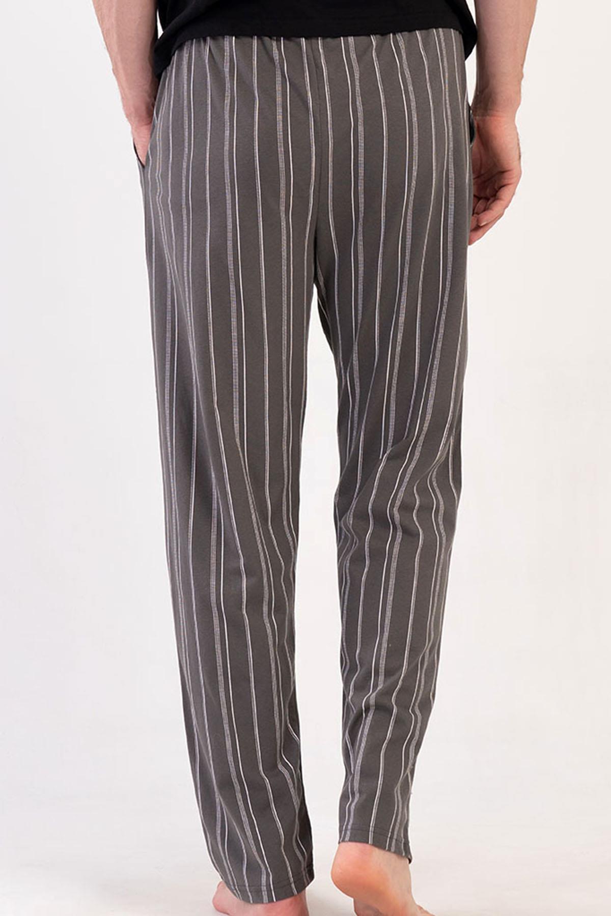 %100 Pamuklu Erkek Vienetta Büyük Beden Tek Alt Pijama