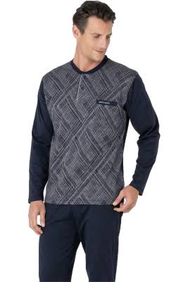 Pierre Cardin - %100 Pamuklu Jakarlı Kutulu Erkek Pijama Takım (1)