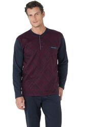 %100 Pamuklu Jakarlı Kutulu Erkek Pijama Takım