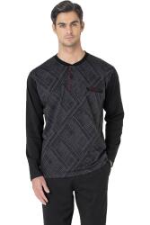 %100 Pamuklu Jakarlı Kutulu Erkek Pijama Takım - 3