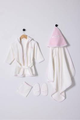 U.S. Polo Assn. - %100 Pamuklu Kız Bebek Bornoz Seti