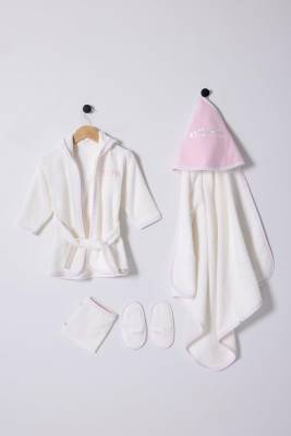 U.S. Polo Assn. - %100 Pamuklu Kız Bebek Bornoz Seti