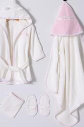 %100 Pamuklu Kız Bebek Bornoz Seti - 2