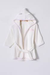 %100 Pamuklu Kız Bebek Bornozu - Thumbnail