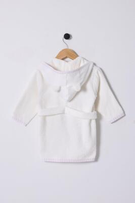 %100 Pamuklu Kız Bebek Bornozu - 2