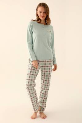 Pierre Cardin - %100 Pamuklu Mevsimlik Kadın Pijama Takım, Büyük Beden Pijama Takım (1)