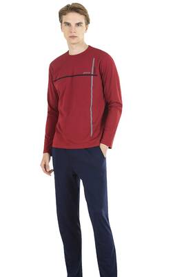 Pierre Cardin - %100 Pamuklu Mevsimlik Uzunkol Penye Erkek Pijama Takım