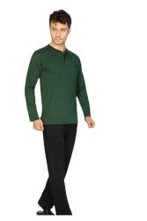 %100 Pamuklu Penye Çeyizlik Erkek Pijama Takım, Kutulu Gönderilir - Thumbnail