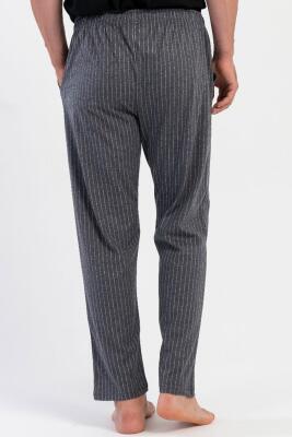 %100 Pamuklu Vienetta Erkek Tek Alt Cepli Pijama, Belden Bağlamalı - 4