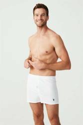 2 Adet %100 Pamuk Düğmeli Erkek Boxer - Thumbnail