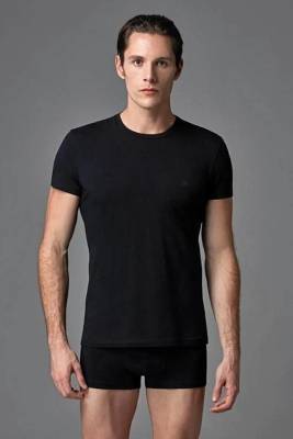 Eros - 2 Adet Amerikan Yaka Erkek T-shirt, %95 Pamuk %5 Likralı (1)