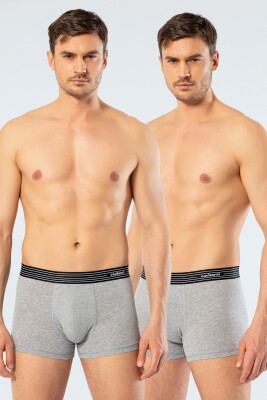 2 Adet Beyaz Erkek Boxer, %95 pamuk %5 likralı Erkek Boxer - 2