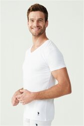 2 Adet V Yaka Kısa Kol Düz Renk T-shirt (1)