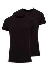 2'li Bisiklet Yaka Kısa Kol Düz Renk T-shirt - 3